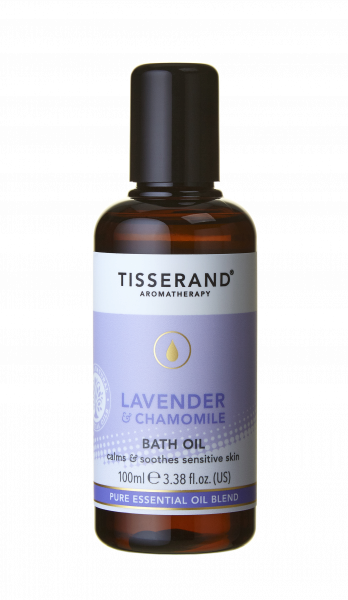 Tisserand Lavender luxusný relaxačný kúpeľový olej s levanduľou a harmančekom, 100 ml