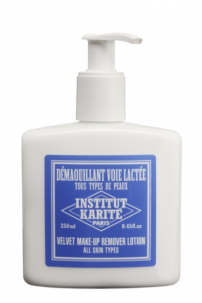 Institut Karite Velvet Make-Up Remover Lotion Zamatové odličovacie mlieko, 250 ml