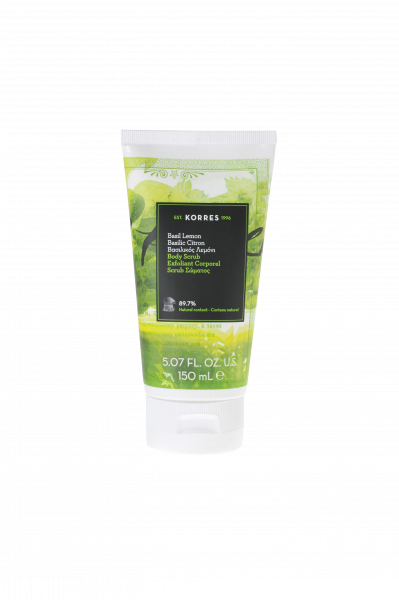 KORRES Body Scrub telový píling s bazalkou a citrónom, 150 ml