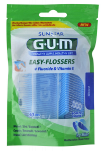 GUM Easy Flosser, 30 ks + cestové púzdro