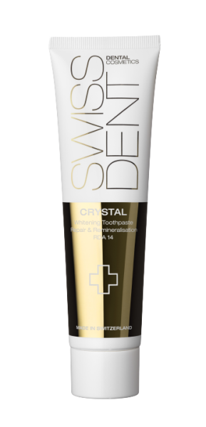 SWISSDENT CRYSTAL regeneračný zubný krém bez fluoridov, 100 ml