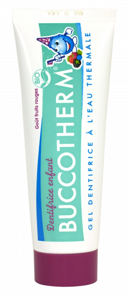 Buccotherm BIO detská zubná pasta bez fluoridov s príchuťou lesného ovocia, 50 ml