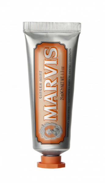 MARVIS Ginger Mint zubná pasta s xylitolom a fluoridmi, cestovné balenie, 25 ml