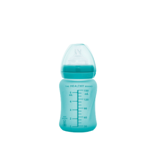 Everyday Baby sklenená fľaša s termo senzorom 150 ml, Turquoise