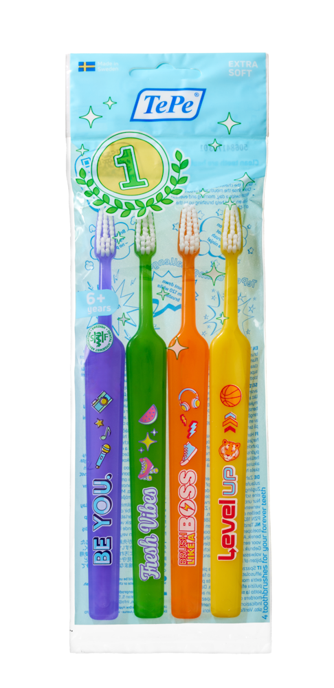 TePe Kids x-soft, výhodné balenie 3+1 zadarmo