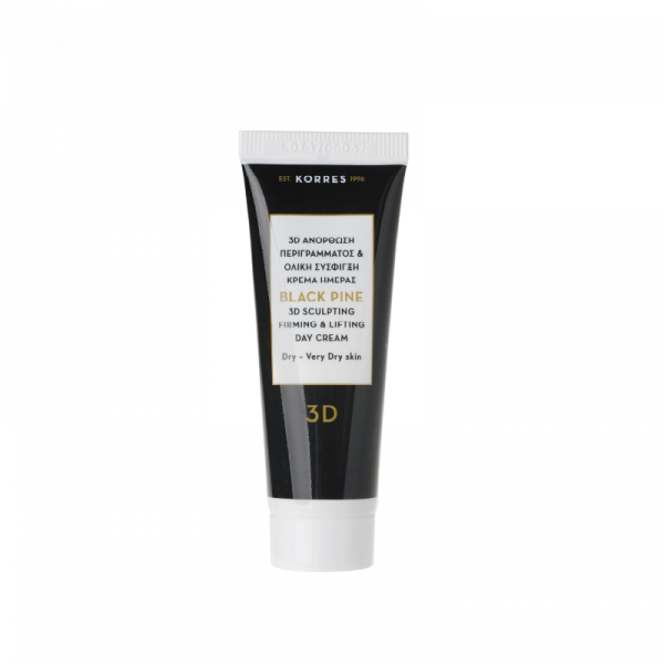 KORRES Black Pine 3D - spevňujúci a liftingový denný krém, suchá až veľmi suchá pleť, 16 ml
