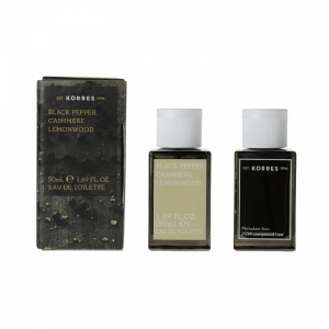 KORRES EDT pánska toaletná voda – ČIERNE KORENIE / KAŠMÍR / CITRÓNOVÉ DREVO, 50 ml