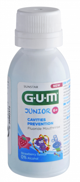 GUM Junior ústna voda (výplach) pre deti s fluoridmi CPC 0,07 %, 30 ml