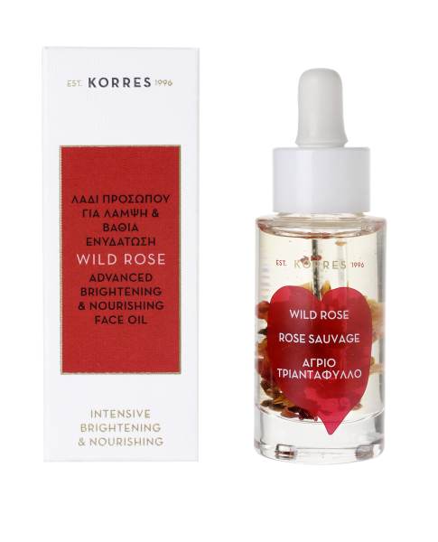 KORRES Wild Rose - rozjasňujúci a vyživujúci pleťový olej s divou ružou, 30 ml