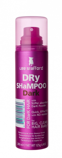 Lee Stafford Dry Shampoo Dark Brown Suchý šampón na tmavohnedé vlasy, 200 ml