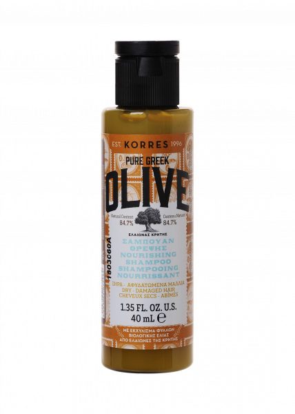 KORRES Shampoo Olive Nourishing - šampón pre suché a poškodené vlasy, 40 ml