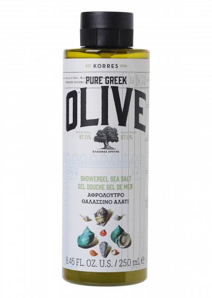 KORRES Pure Greek Olive Sea Salt showergel - sprchovací gél s olivovým olejom s vôňou morskej soli, 250 ml