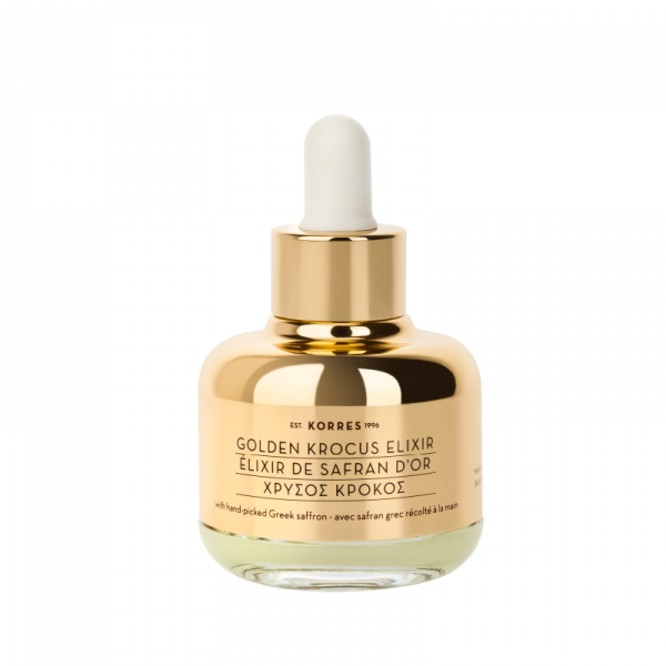 KORRES GOLDEN KROCUS Ageless Saffron Elixir Serum – šafránový elixír proti starnutiu pleti, 30 ml