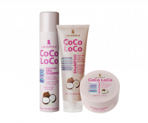 Lee Stafford Coco Loco darčeková sada - šampón 250 ml, maska na vlasy 200 ml a suchý šampón 200 ml