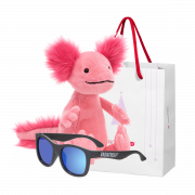 Vianočný balíček Jellycat Alice Axolotl a Babiators Navigator, čierne, 3-5 rokov