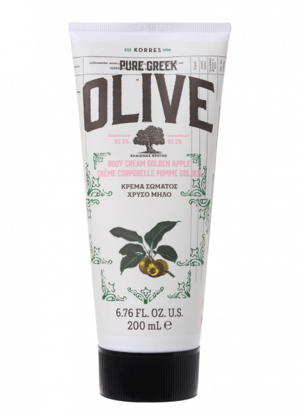 KORRES Pure Greek Olive Golden Apple Body Cream- hydratačné telové mlieko s vôňou zlatého jablka, 200 ml