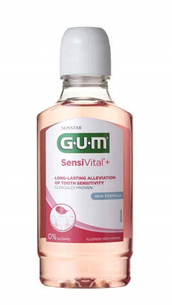 GUM SensiVital+ ústna voda - výplach pre citlivé zuby s CPC 0,07 %, 300 ml