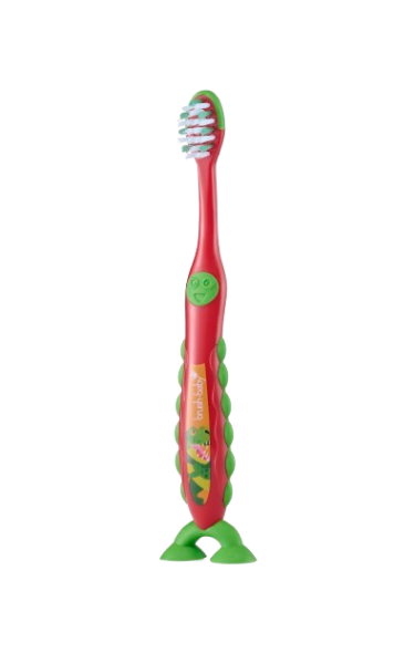 Brush-baby Dinosaur FlossBrush™, detská zubná kefka s dinosaurom, 2 ks, 3-6 rokov