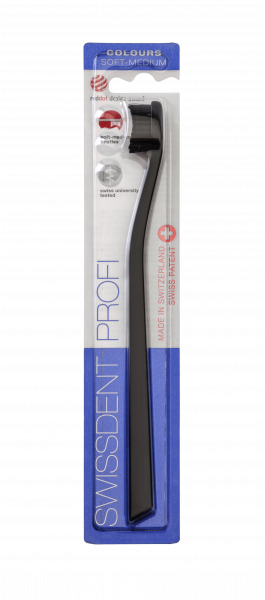 SWISSDENT COLOURS Soft-Medium, čierny