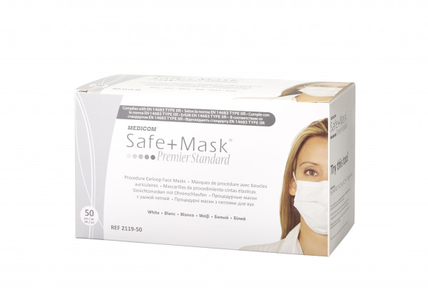 Medicom Safe Mask Premier Standard ústenka, biela, 50 ks