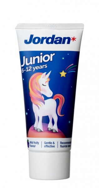 Jordan Junior zubná pasta 6-12 rokov, 50 ml