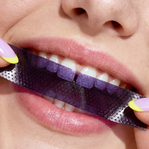 Pop Purple Whitening Strips, fialové bieliace pásiky s okamžitým účinkom, 10 ks