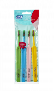 TePe Colour Compact x-soft, sada zubných kefiek, 3+1 zadarmo