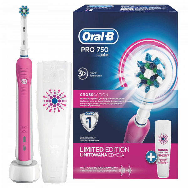 Oral-B PRO 750 PINK LIMITOVANÁ EDÍCIA