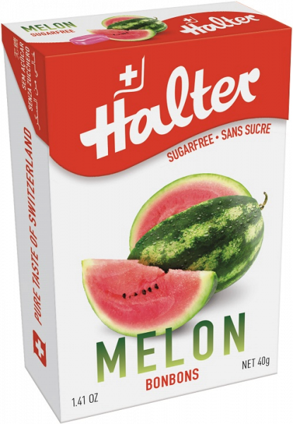 Halter Water Melon cukríky bez cukru, 40 g
