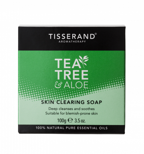 Tisserand Soap Tea Trea & Aloe Vera 100 g čisticí tuhé mýdlo s tea tree a aloe vera