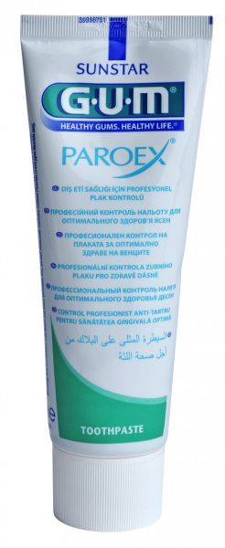 GUM PAROEX zubná pasta (CHX 0,06 % + CPC 0,05 %), 75 ml
