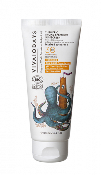 VIVAIODAYS širokospektrálne ochrana proti slnečnému žiareniu s kurkumou SPF 30, 100 ml