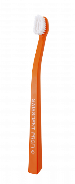 SWISSDENT PROFI demonštračná kefka (oranžovo-biela), 36 cm