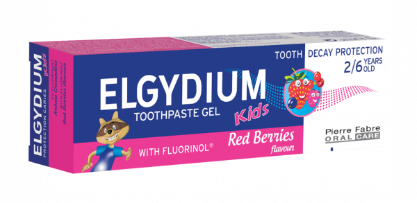 ELGYDIUM Kids gélová zubná pasta s fluorinolom, lesné ovocie, 50 ml 