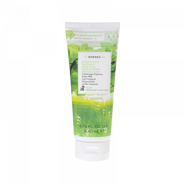 KORRES Body Milk telové mlieko s bazalkou a citrónom, 200 ml