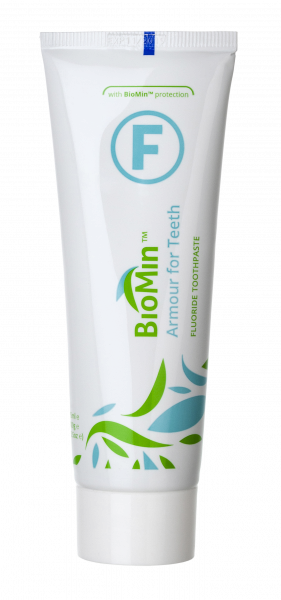 BioMin F zubná pasta pre citlivé zuby s fluoridom, 18 ml