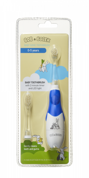 Bob a Bobek Baby sonická kefka, Dark blue, 0-5 rokov