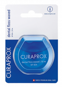 Curaprox DF 834 dental floss voskovaná niť s príchuťou mentolu, 50 m