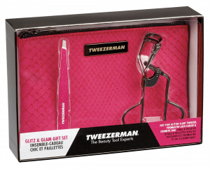 Tweezerman Limitovaná sada GLITZ & GLAM pinzety SLANT a klieštiky na riasy Pro Master