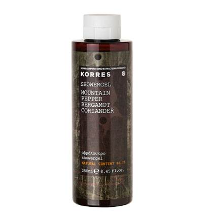 KORRES Mountain Pepper sprchovací gél s parfumáciou horské korenie, 250 ml