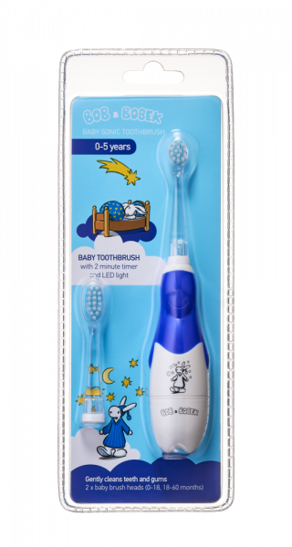 Bob a Bobek Baby sonická kefka, Night Dark Blue, 0-5 rokov