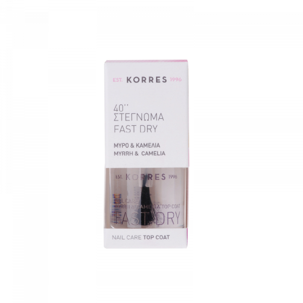 KORRES Nail Therapy - rychloschnúci ochranný lak na nechty 40 s, 10 ml