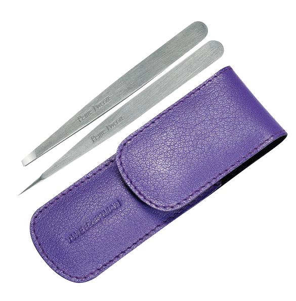 Tweezerman Petite Tweeze Set sada pinziet v fialovom púzdre