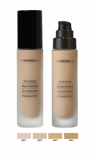 KORRES Wild Rose Make-up - rozjasňujúci make-up s divou ružou a SPF15, odtieň WRF2, 30 ml
