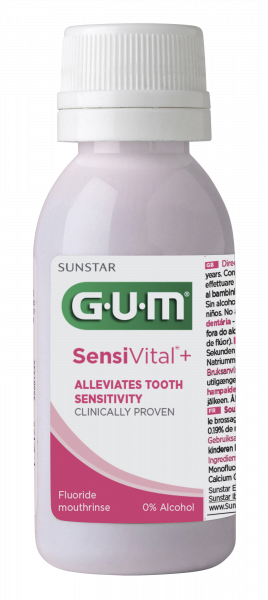 GUM SensiVital+ ústna voda - výplach pre citlivé zuby s CPC 0,07 %, 30 ml
