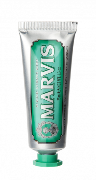 MARVIS Classic Strong Mint zubná pasta s fluoridy, cestovné balenie, 25 ml