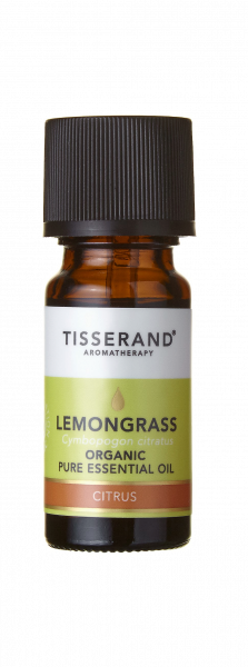 Tisserand Lemongrass Organic čistý esenciální olej z citronové trávy, 9 ml