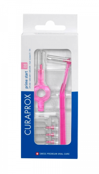Curaprox CPS 08 prime START medzizubné kefky, ružové, 5 ks