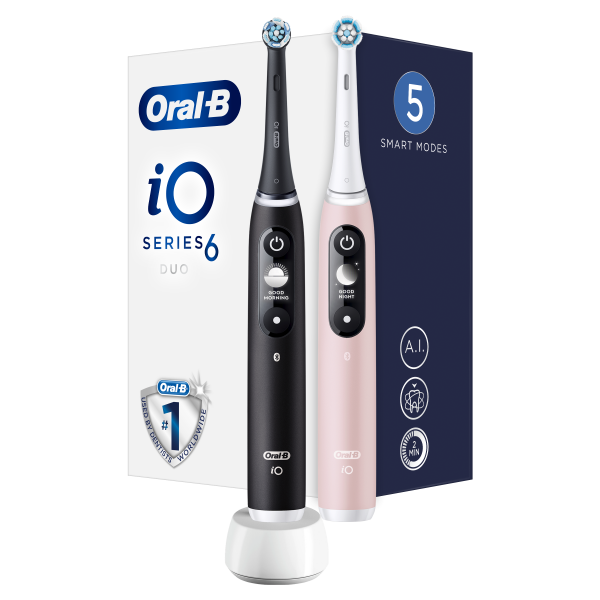 Oral-B iO6 Series Duo Pack Black/Pink elektrické zubné kefky