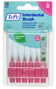 TePe Original medzizubné kefky z bioplastov 0,4 mm, ružové, 6 ks
